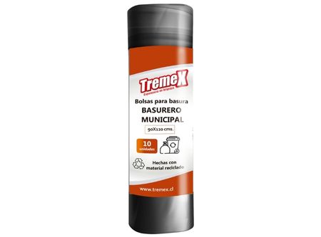  BOLSA BASURA 90 X 120 ROLLO 10 UN TREMEX ECOACTIVA 