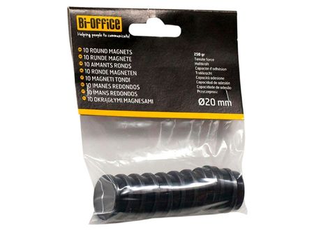  IMAN MAGNETICO  2 CM X 10 UN NEGRO BISILQUE 