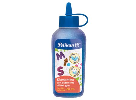  ADHESIVO GLITTER GLUE 60 ML PELIKAN AZUL ELECTRICO 