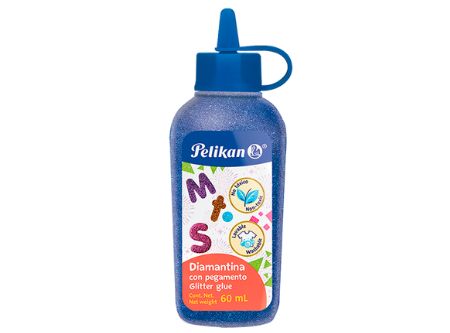  ADHESIVO GLITTER GLUE 60 ML PELIKAN AZUL REY 