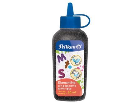  ADHESIVO GLITTER GLUE 60 ML PELIKAN NEGRO 