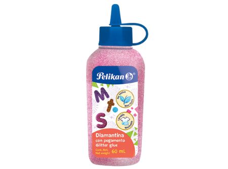  ADHESIVO GLITTER GLUE 60 ML PELIKAN ROSADO PASTEL 