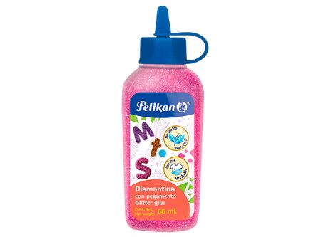  ADHESIVO GLITTER GLUE 60 ML PELIKAN ROSADO NEON 