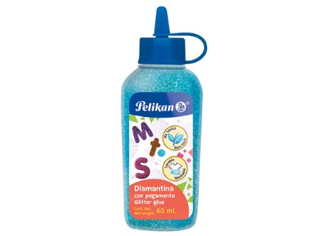  ADHESIVO GLITTER GLUE 60 ML PELIKAN TURQUESA 