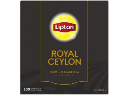  TE LIPTON ROYAL CEYLON DP X 100 UN NEGRO 