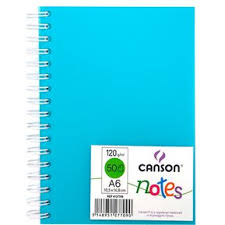  LIBRETA CANSON A6 50 HJ 120 GR CELESTE  X 1 UND 