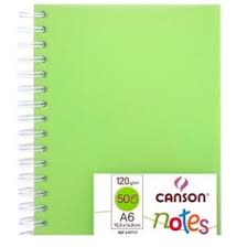  LIBRETA CANSON A6 50 HJ 120 GR VERDE X 1 UND 
