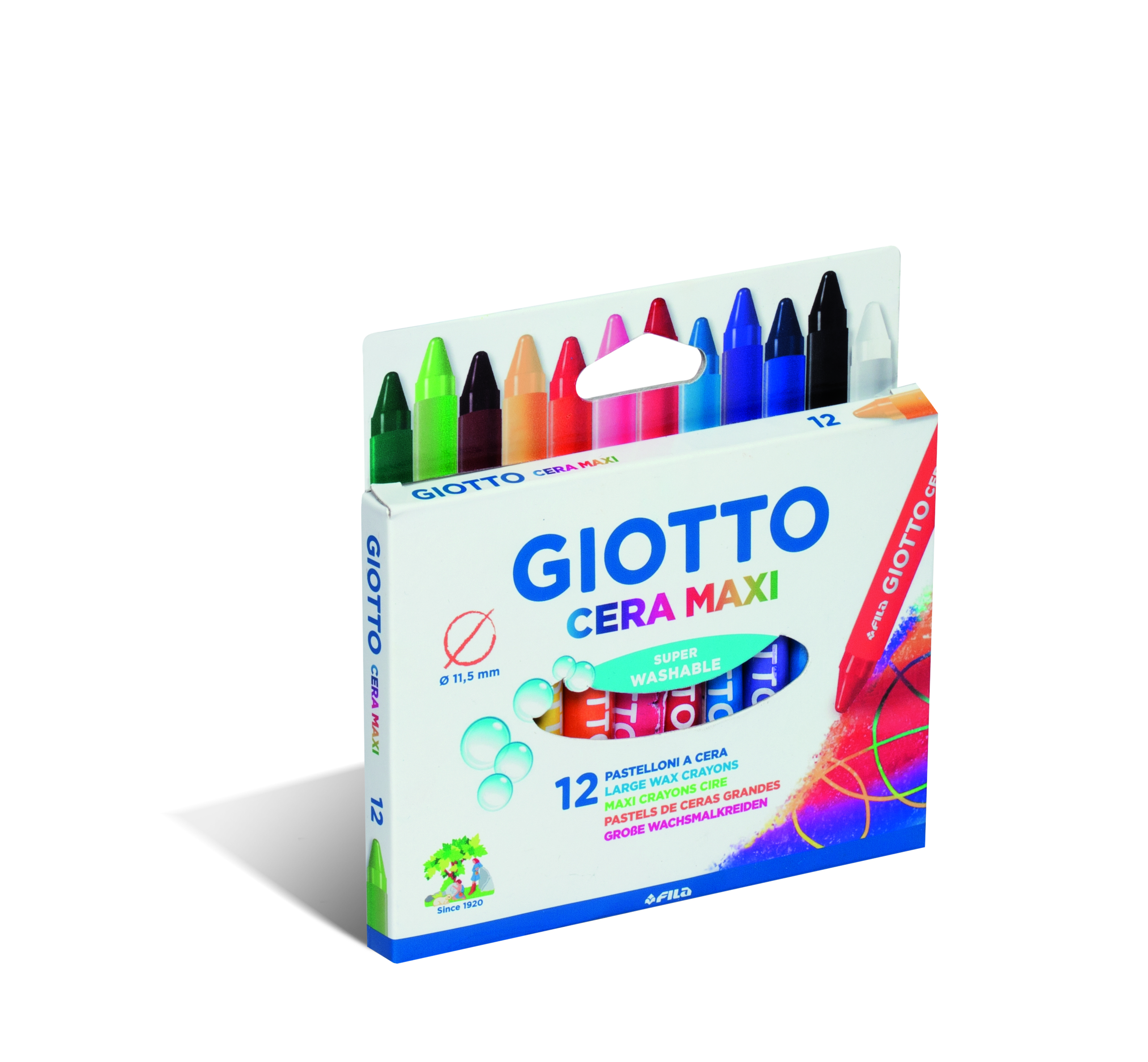  LAPIZ CERA  12 COLORES GIOTTO MAXI 