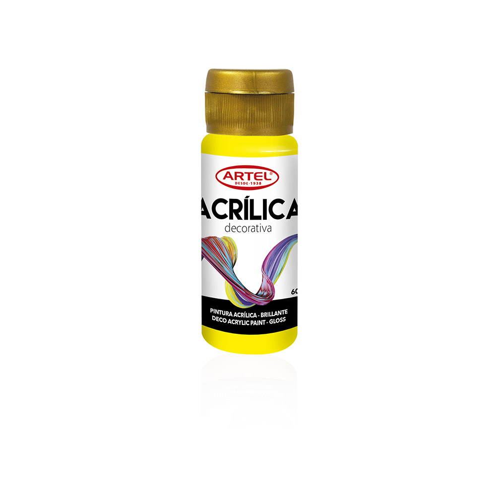  PINTURA ACRILICA DECOR. 60ML 704 AMARILLO ARTEL 