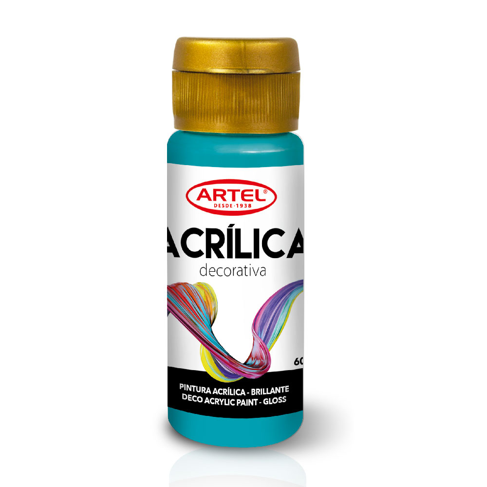  PINTURA ACRILICA DECOR. 60ML 503 TURQUESA ARTEL 