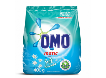  DETERGENTE POLVO 400 GR. OMO MATIC ALOE VERA 
