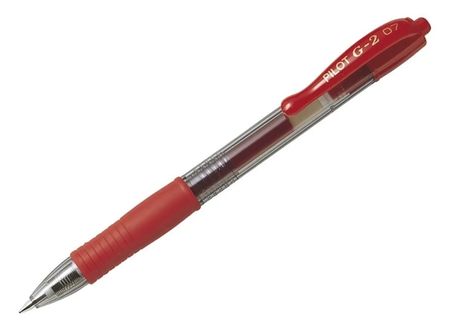  BOLIGRAFO PILOT ROL.BALL G-2-0.7 ROJO RETRACTIL 