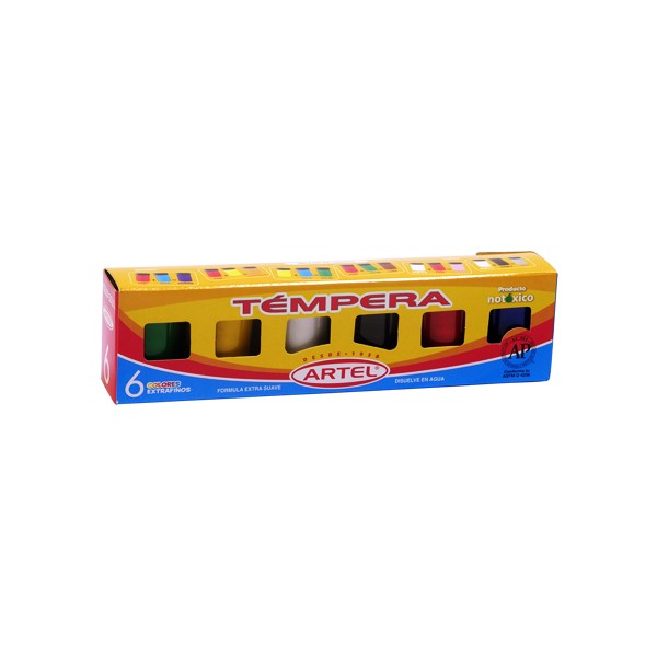  TEMPERA   6 COLORES 15 ML ARTEL 